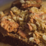A close-up image of Goan fish on toast.